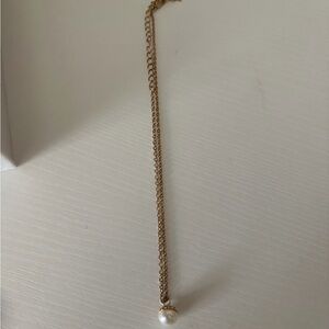 Guess Gold Necklace with Pearl Charm